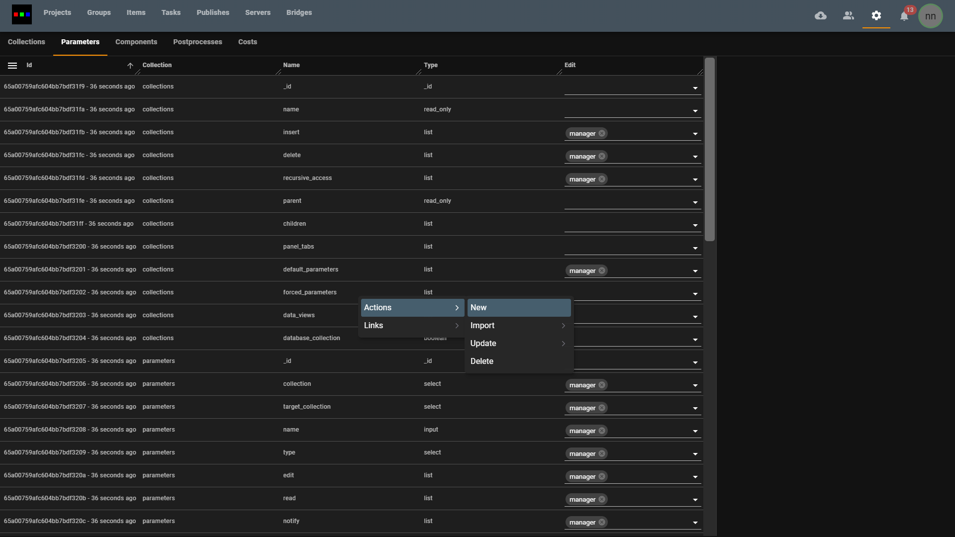 Create Parameter Step 1
